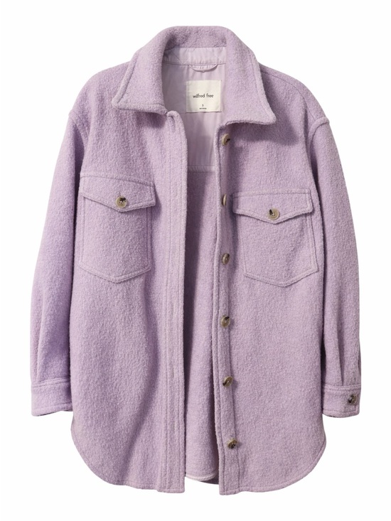 Wilfred Jackets & Blazers - Wilfred Free Aritzia Lilac Purple Wool Blend Shacket Size Small